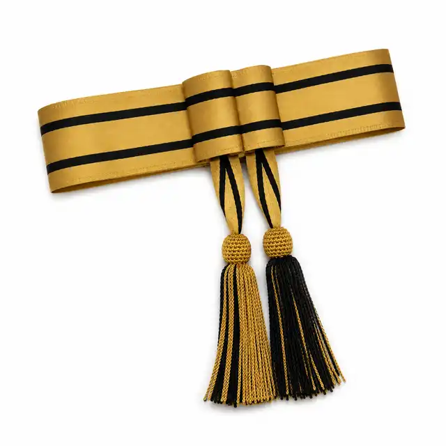 Black and Gold Waist Sash