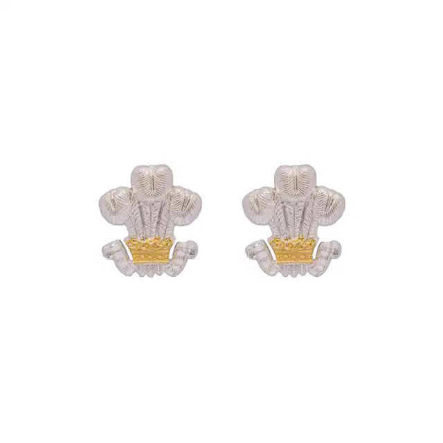 Royal Wessex Yeomanry Prince of Wales's Plumes Collar Badges