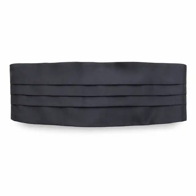 Slate Grey Pleated Mess Cummerbund - Male