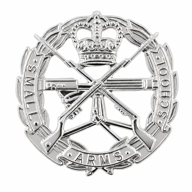 Small Arms School Corps Blue Peaked-Cap Badge