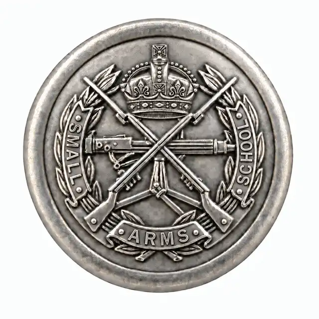 Small Arms School Corps 22 Ligne Engraved Button