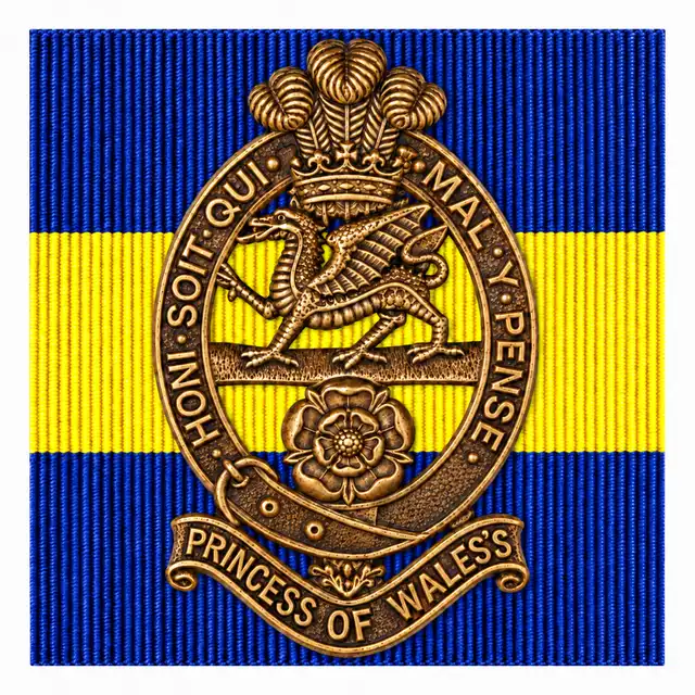 The Princess of Wales's Royal Regiment Beret Badge and Flash