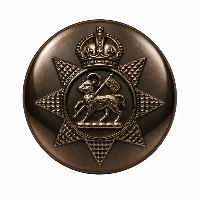 The Princess of Wales's Royal Regiment Service Dress Bronze 30 Ligne Button