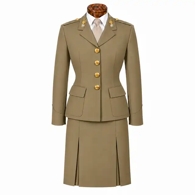 The Royal Gibraltar Regiment officer service dress — female