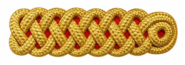 The Royal Lancers Scarlet-Backed Gold Rope Epaulettes — illustrative image