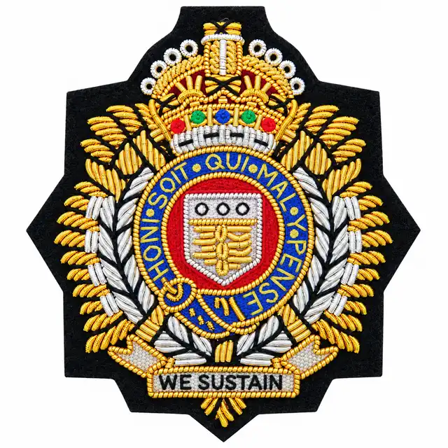 The Royal Logistic Corps Beret Badge — black backing