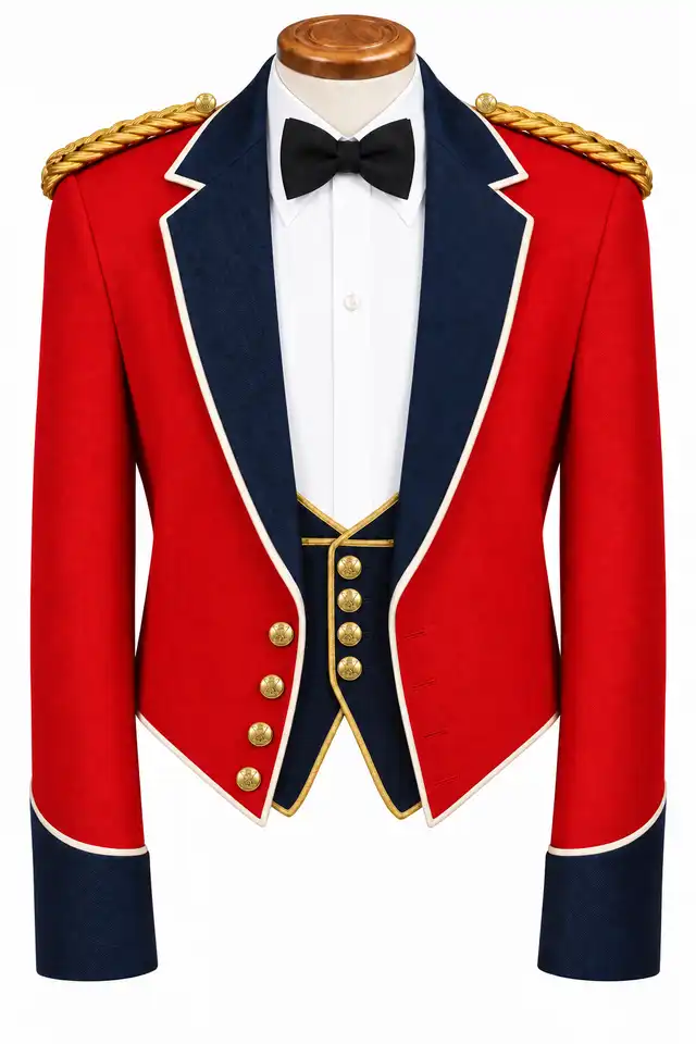 SCOTS WO1 male officer-pattern mess uniform, rank insignia not shown