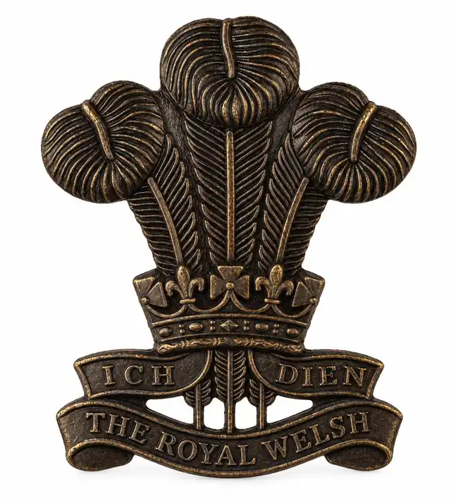 The Royal Welsh Officer Service Dress Cap Badge