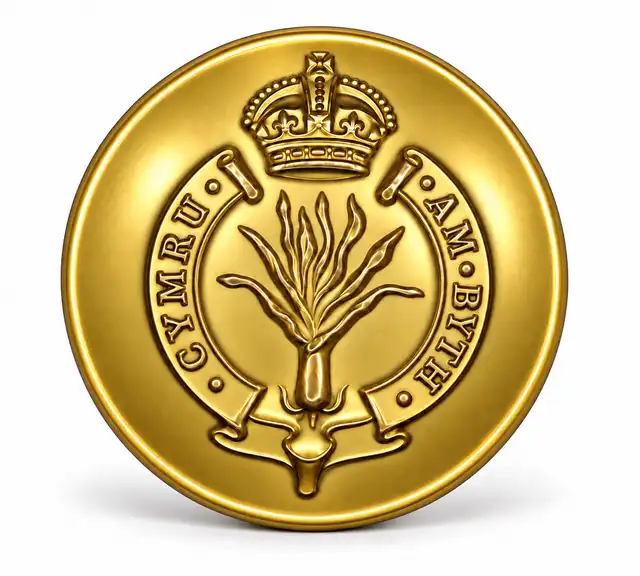 Welsh Guards 22 Ligne Anodised Button