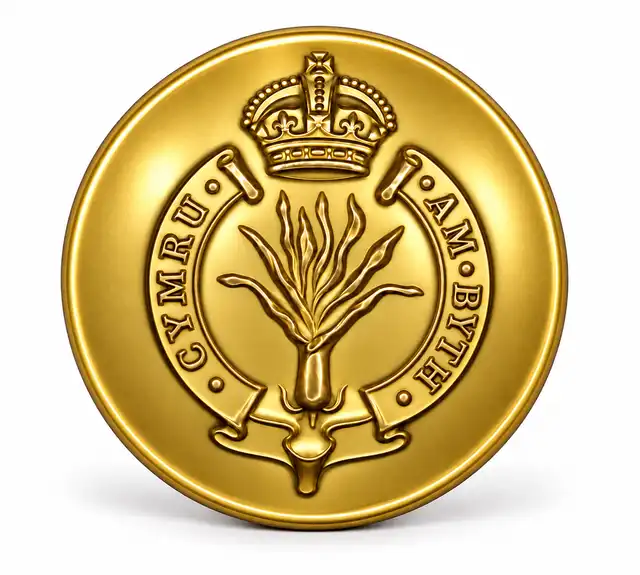 Welsh Guards Anodised 40 Ligne Button
